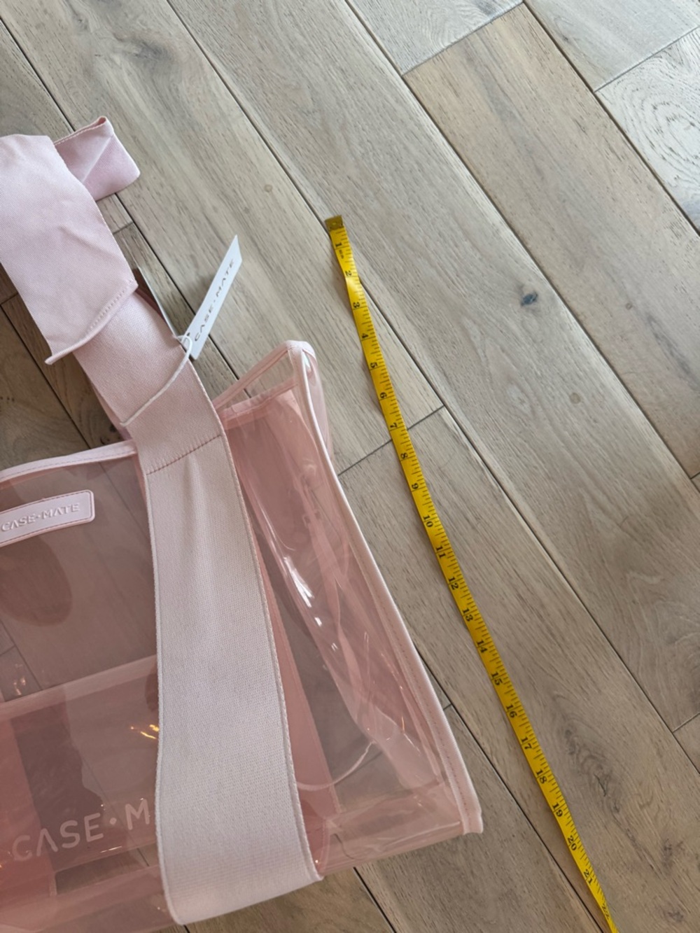 case-mate Pink Clear Tote with Bow Handles - Picture 6 of 8